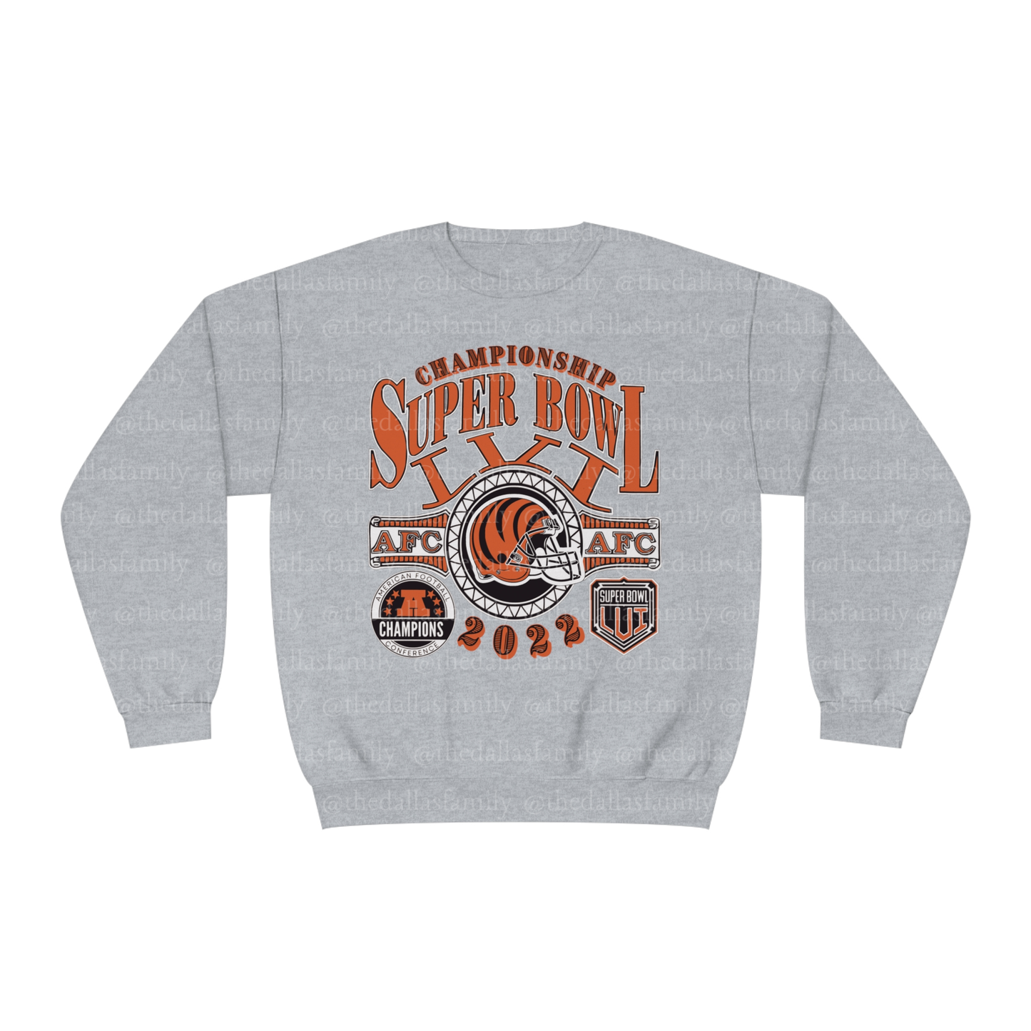 Vintage Cincinnati Bengals Super Bowl Championship Crewneck Sweatshirt - 90's NFL Football AFC Champions Sweatshirt - Men's & Women's Apparel