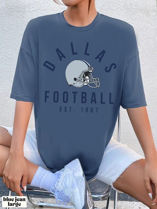 Comfort Colors Dallas Cowboys Football Tee - Short Sleeve T-Shirt Men's Women's Apparel - Design 3