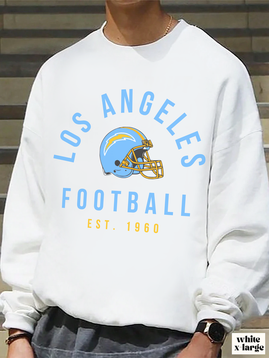 Vintage Los Angeles Chargers Crewneck Sweatshirt - Vintage California Football Sheep Style Apparel - Design 3