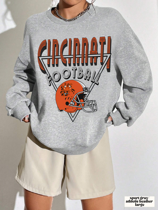 Vintage Cincinnati Bengals Crewneck Sweatshirt - 90's NFL Football Hoodie - Men's & Women's 90's Oversized