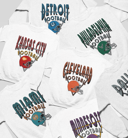 Vintage Miami Dolphins Football Sweatshirt - Vintage Style Football Crewneck - Men's & Women's Football Apparel