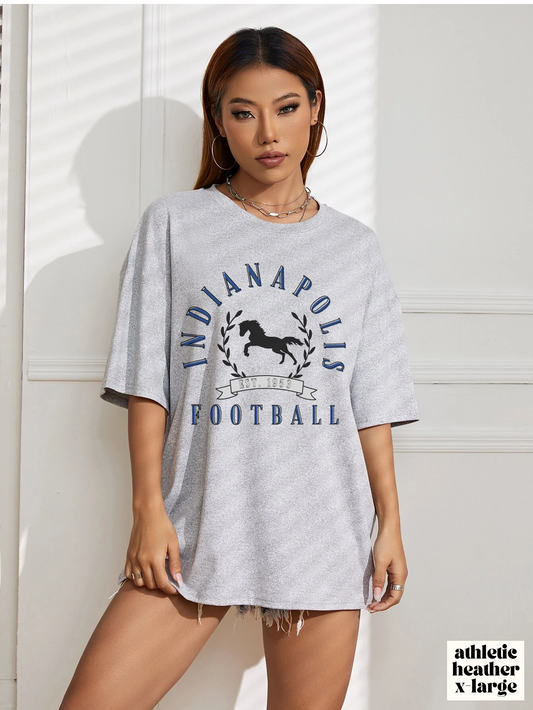 Vintage Indianapolis Colts Short Sleeve T-Shirt - Retro Style Football Tee - Men's & Women's - Design 1