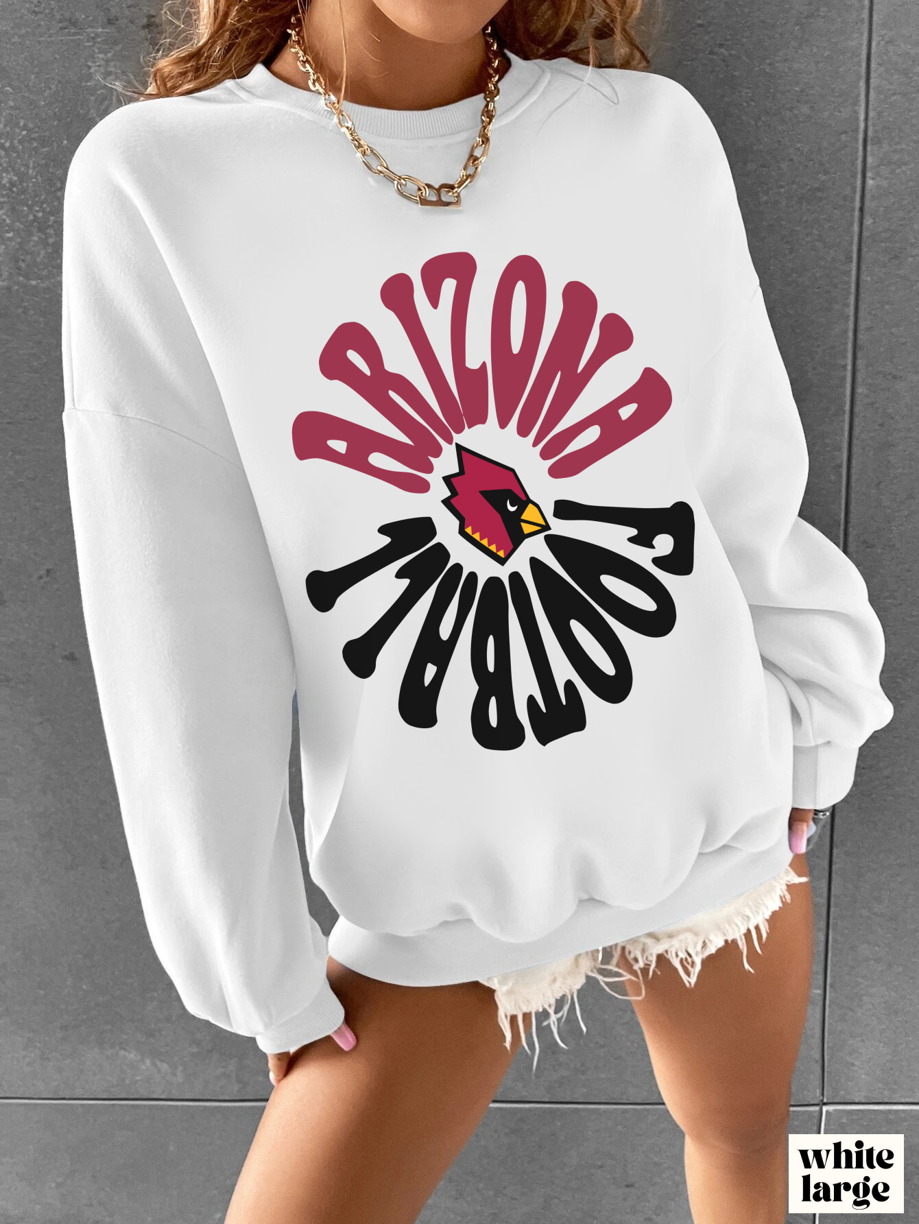 Printify The Dallas Family Retro Arizona Cardinals Sweatshirt Vintage Style Football Crewneck Men s Women s Retro Apparel M Sand