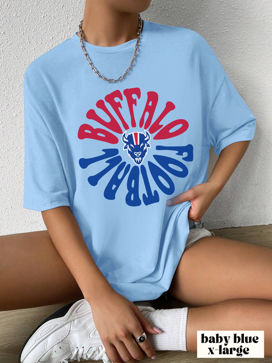 Hippy Buffalo Bills T-Shirt - Vintage Short Sleeve Bills Mafia Tee - Men's Women's Oversized Apparel - Design 2