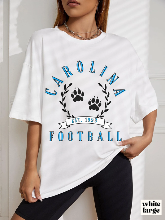 Vintage Carolina Panthers Short Sleeve T-Shirt - Retro NFL Apparel - Vintage Men's and Women's - Design 3
