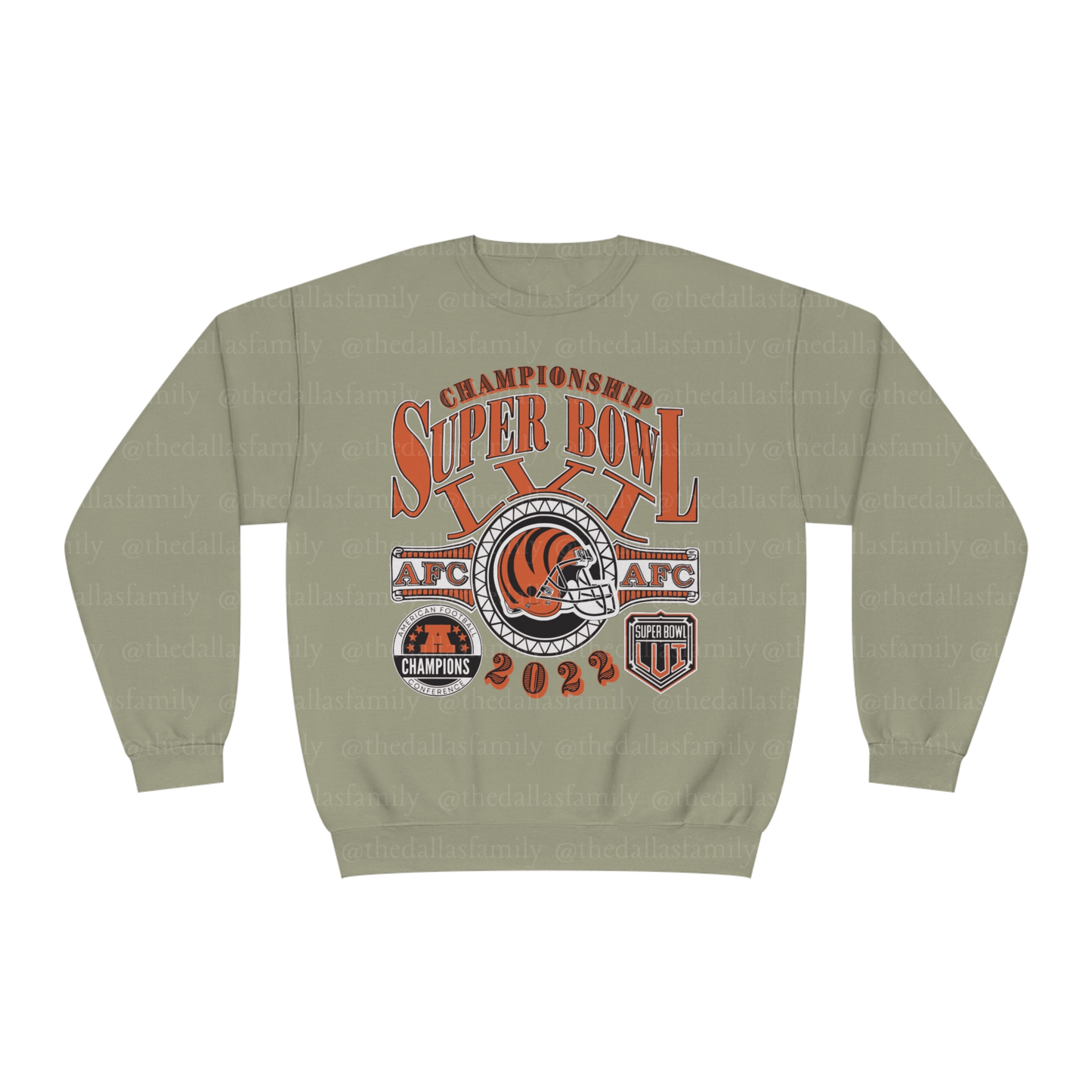Vintage Cincinnati Bengals Super Bowl Championship Crewneck Sweatshirt - 90's NFL Football AFC Champions Sweatshirt - Men's & Women's Apparel