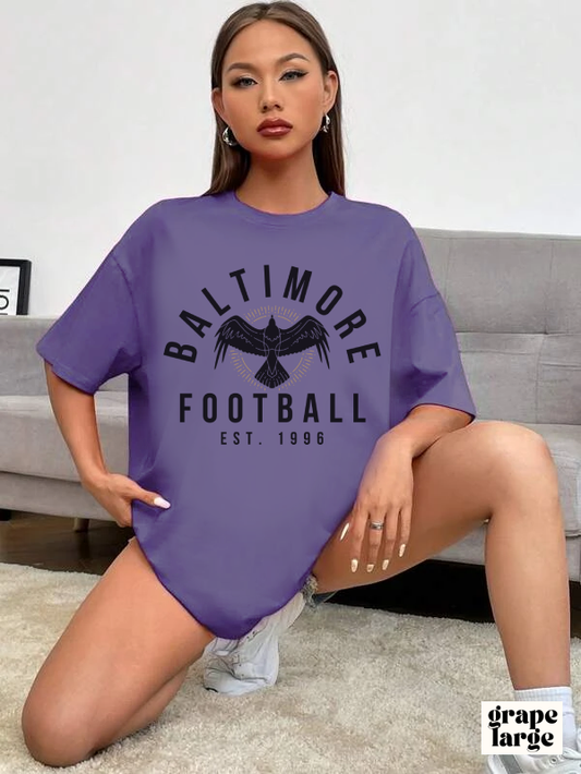 Vintage Baltimore Ravens T-Shirt - Comfort Colors NFL Football Short Sleeve T-Shirt Men's Women's Oversized - Design 4