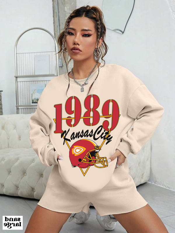 1989 Kansas City Chiefs Football Crewneck Sweatshirt - Vintage Retro Arrowhead Style - 1989 Version Chiefs Taylor Swift