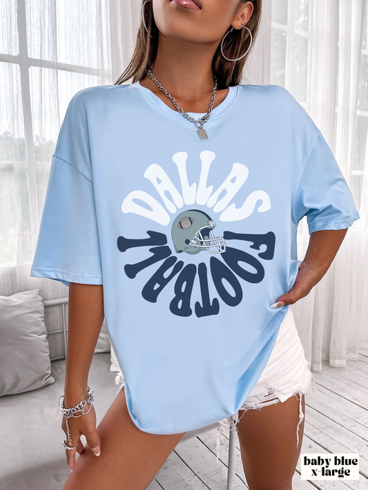 Hippy Dallas Cowboys Football Tee - Vintage Football T-Shirt - Short Sleeve Oversized Men's & Women's Unisex Apparel - Design 2