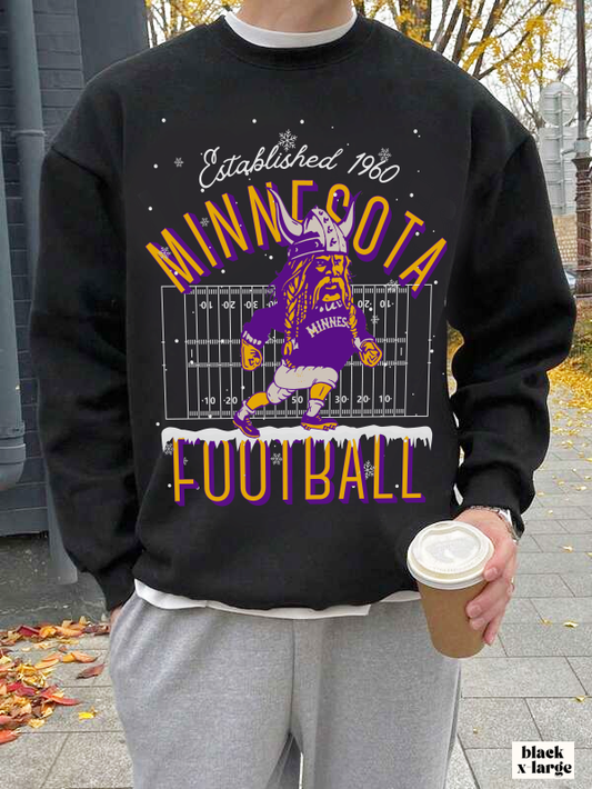 Minnesota Vikings Christmas Crewneck Sweatshirt - Holiday NFL Football Hoodie SKOL Mascot - Winter Men's & Women's Apparel