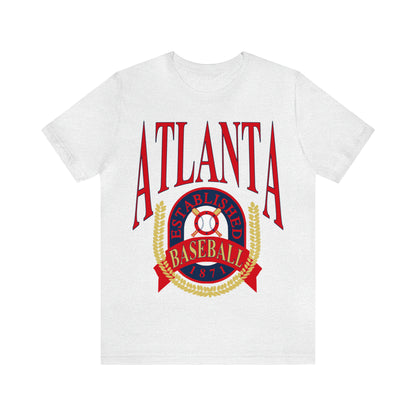 90's Atlanta Baseball Soft T-Shirt - Retro Unisex Short Sleeve Tee