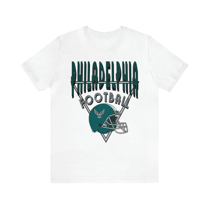 Teal Vintage Philadelphia Eagles Tee - 90's Short Sleeve T-Shirt - NFL Football Men's & Women's Apparel - Design 3