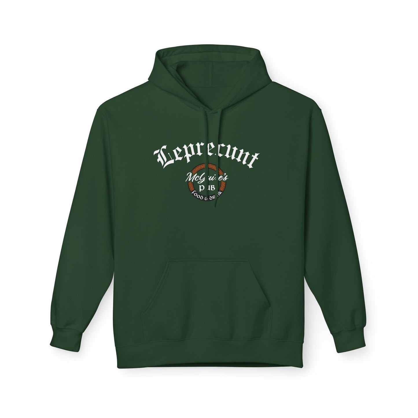 Men's Unisex St. Patrick's Green Hoodie — Funny Irish Counting Shamrock Design - Leprecunt