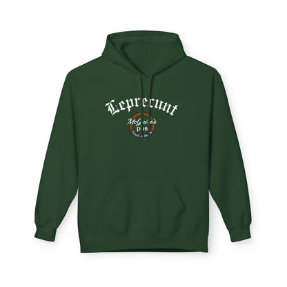 Men's Unisex St. Patrick's Green Hoodie — Funny Irish Counting Shamrock Design - Leprecunt