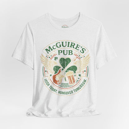 Rock N Roll Men's Unisex McGuire's Vintage Shamrock T-Shirt - McGuire's Pub Logo