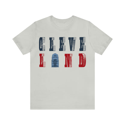 Vintage Cleveland Baseball Letters Tee Retro Short Sleeve Unisex T-Shirt