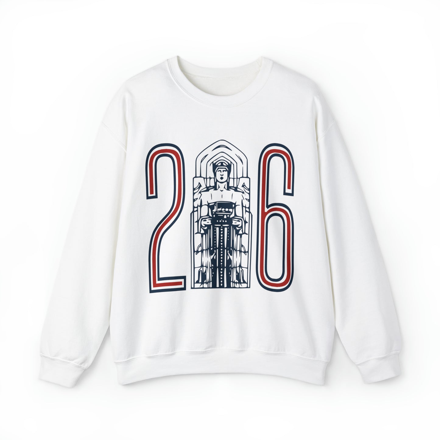 Large Guardian Design - Cleveland Baseball Crewneck - CLE Indians Sweatshirt Baseball Gear - Vintage MLB Apparel