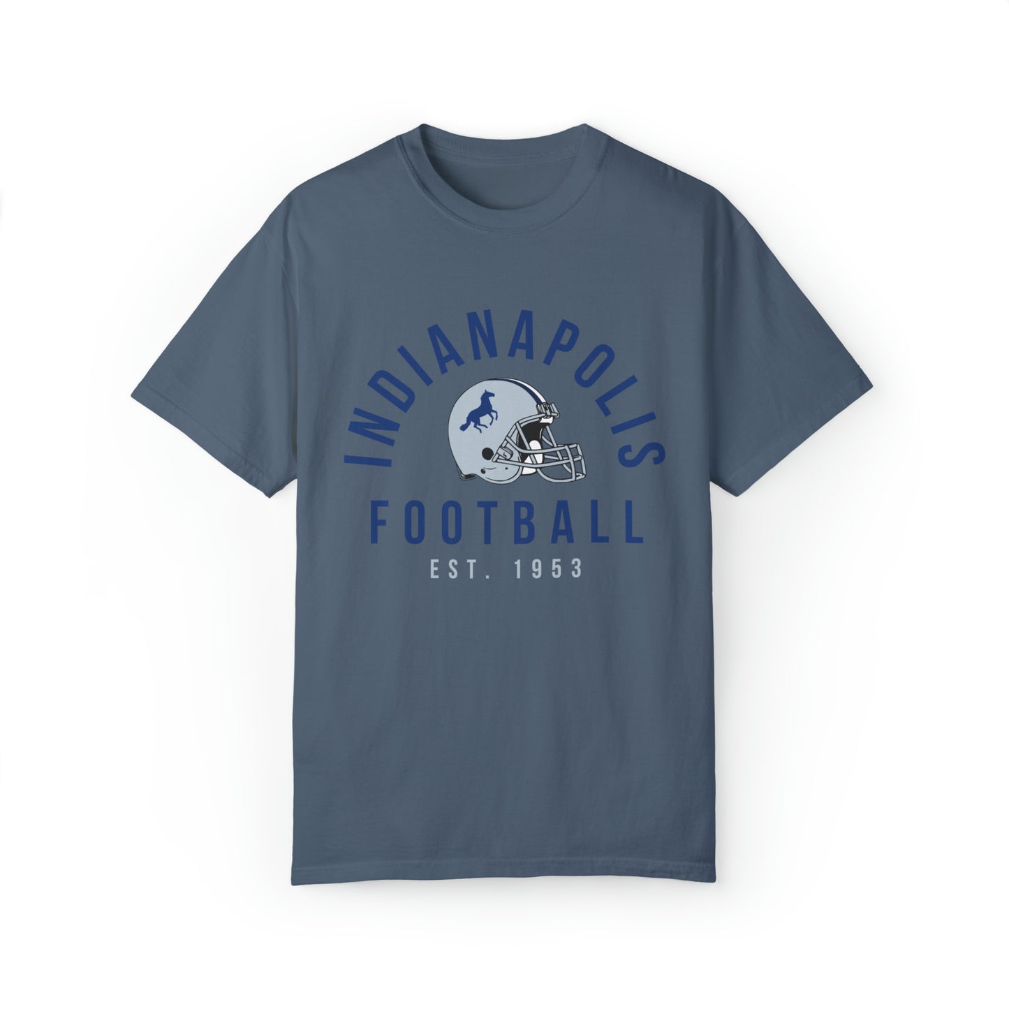 Comfort Colors Vintage Indianapolis Colts Short Sleeve T-Shirt - Retro Style Football Tee - Men's & Women's - Design 2