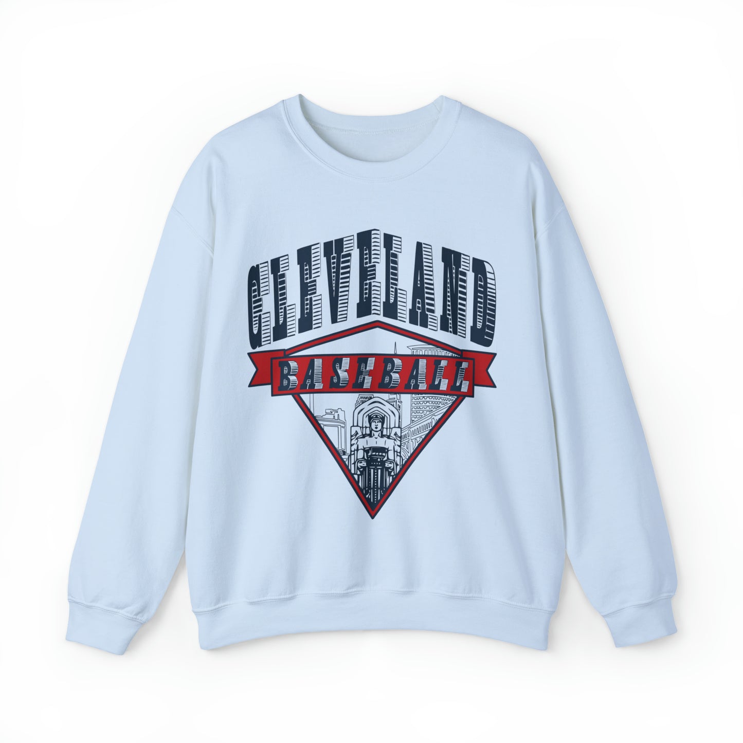 Guardian Bridge Design - Vintage Style Unisex Cleveland Baseball Crewneck Sweatshirt