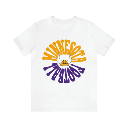 Hippy Retro Minnesota Vikings Tee - 90's Short Sleeve T-Shirt - NFL Football Men's & Women's Apparel - Design 2