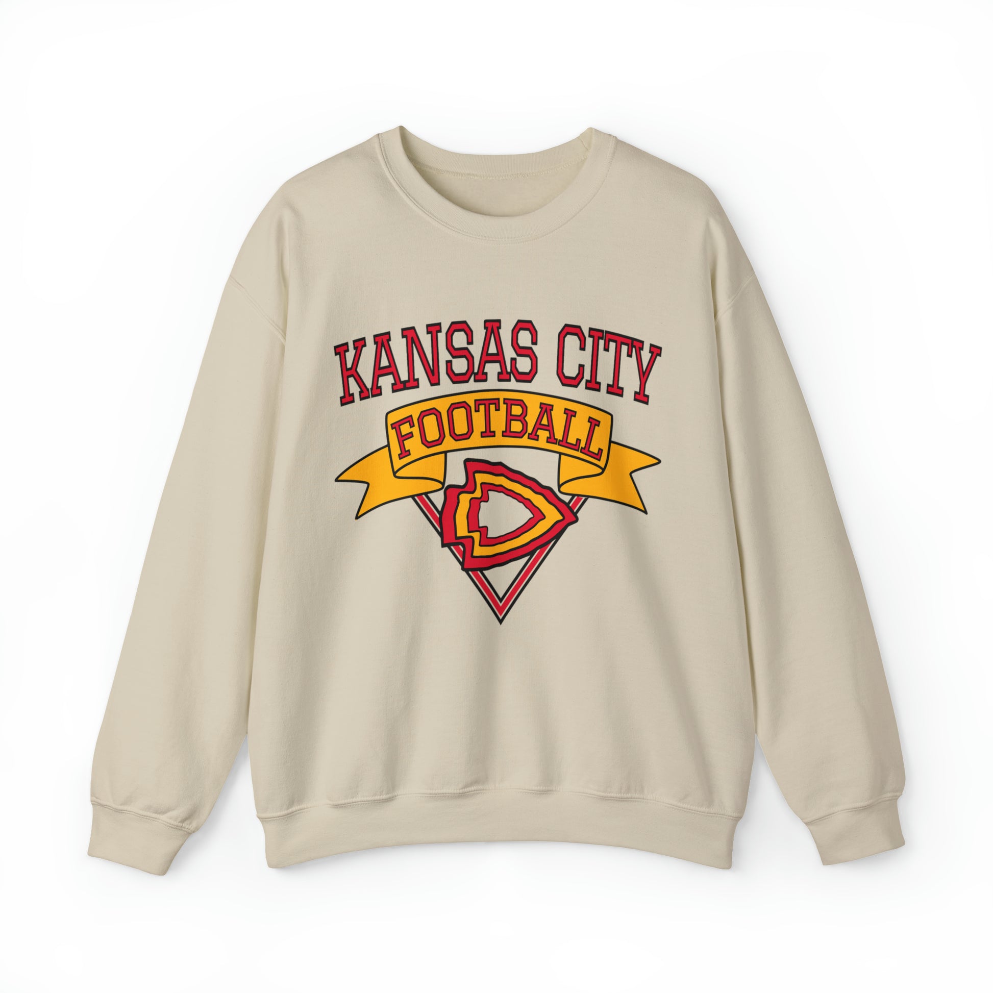 Vintage Kansas City Chiefs Crewneck Sweatshirt - 90's NFL Football Hoodie - Retro Travis Kelce Arrowhead Style - Design 3