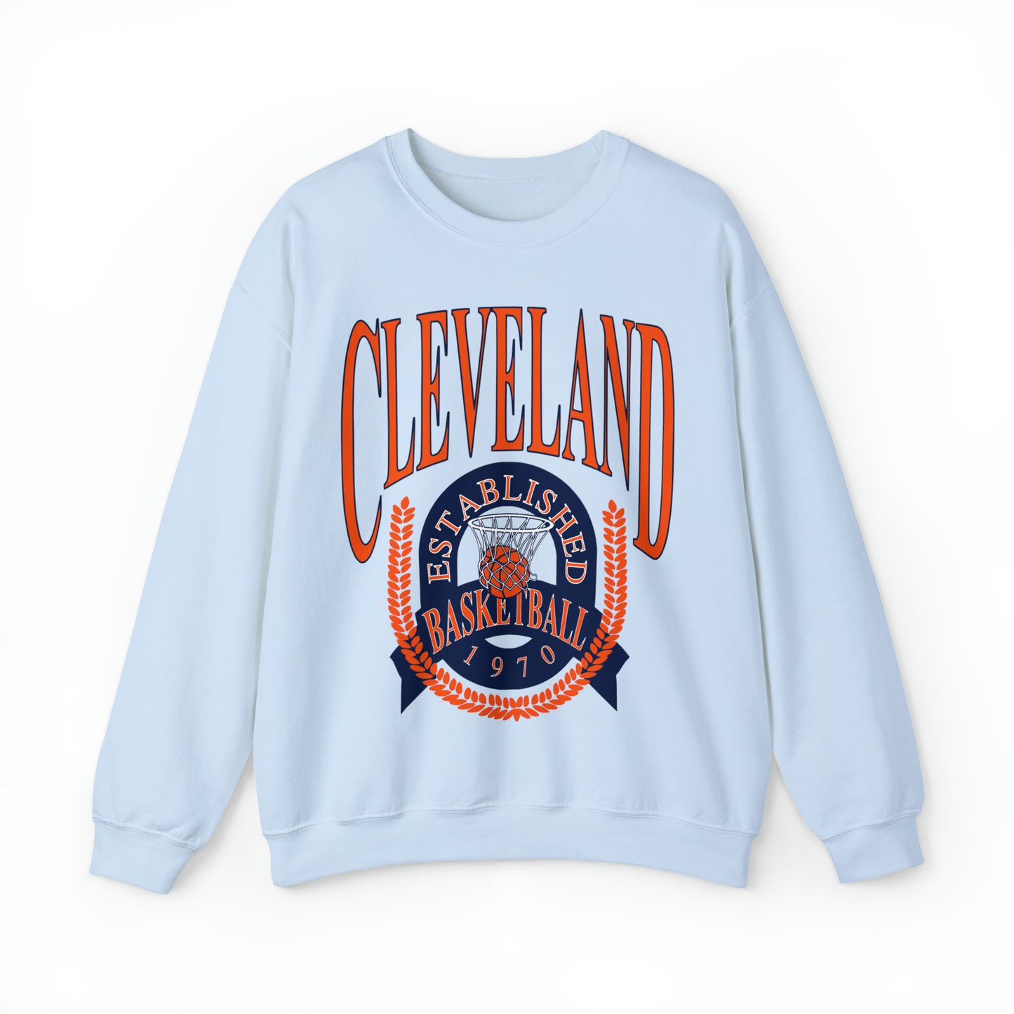 Vintage Cleveland Cavaliers Crewneck Sweatshirt - Blue and Orange -  Cavs Unisex Basketball Sweatshirt