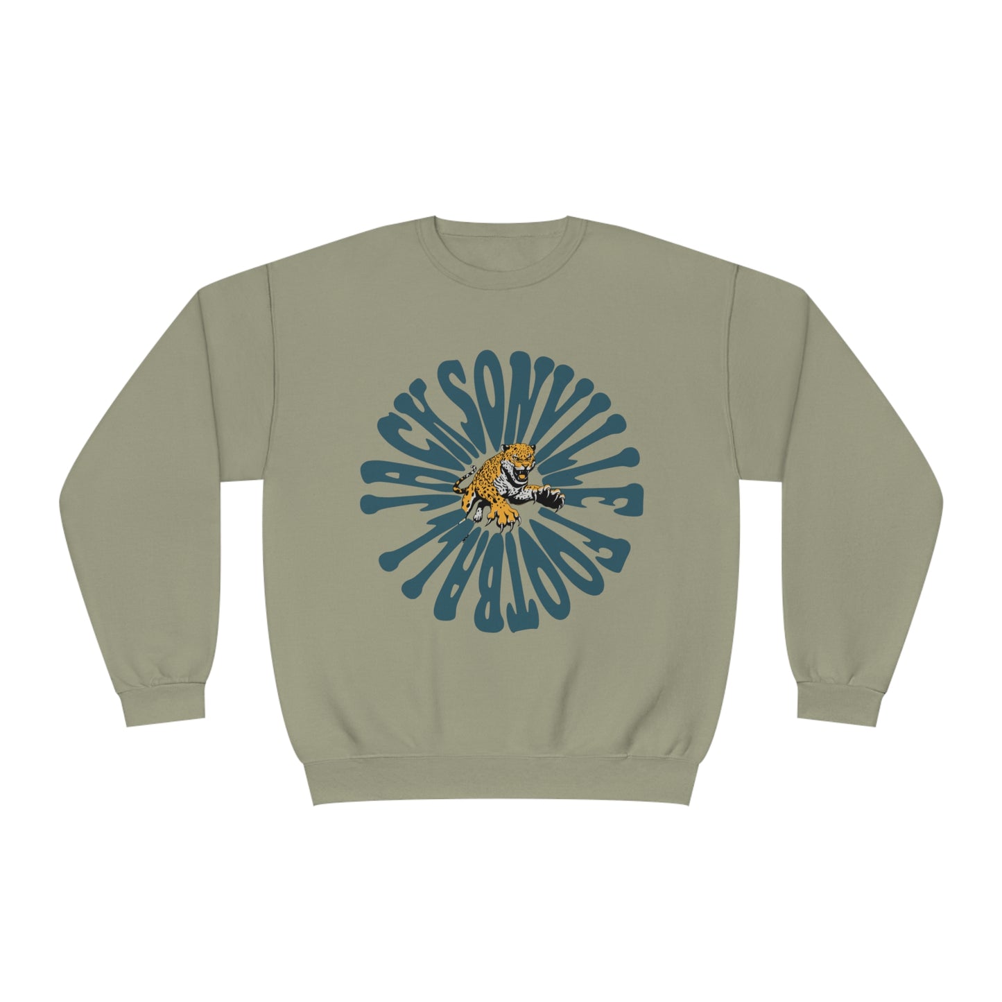 Jacksonville Jaguars Crewneck Sweatshirt - Vintage NFL Football Hippy Retro Oversized Men's & Women's - Design 2