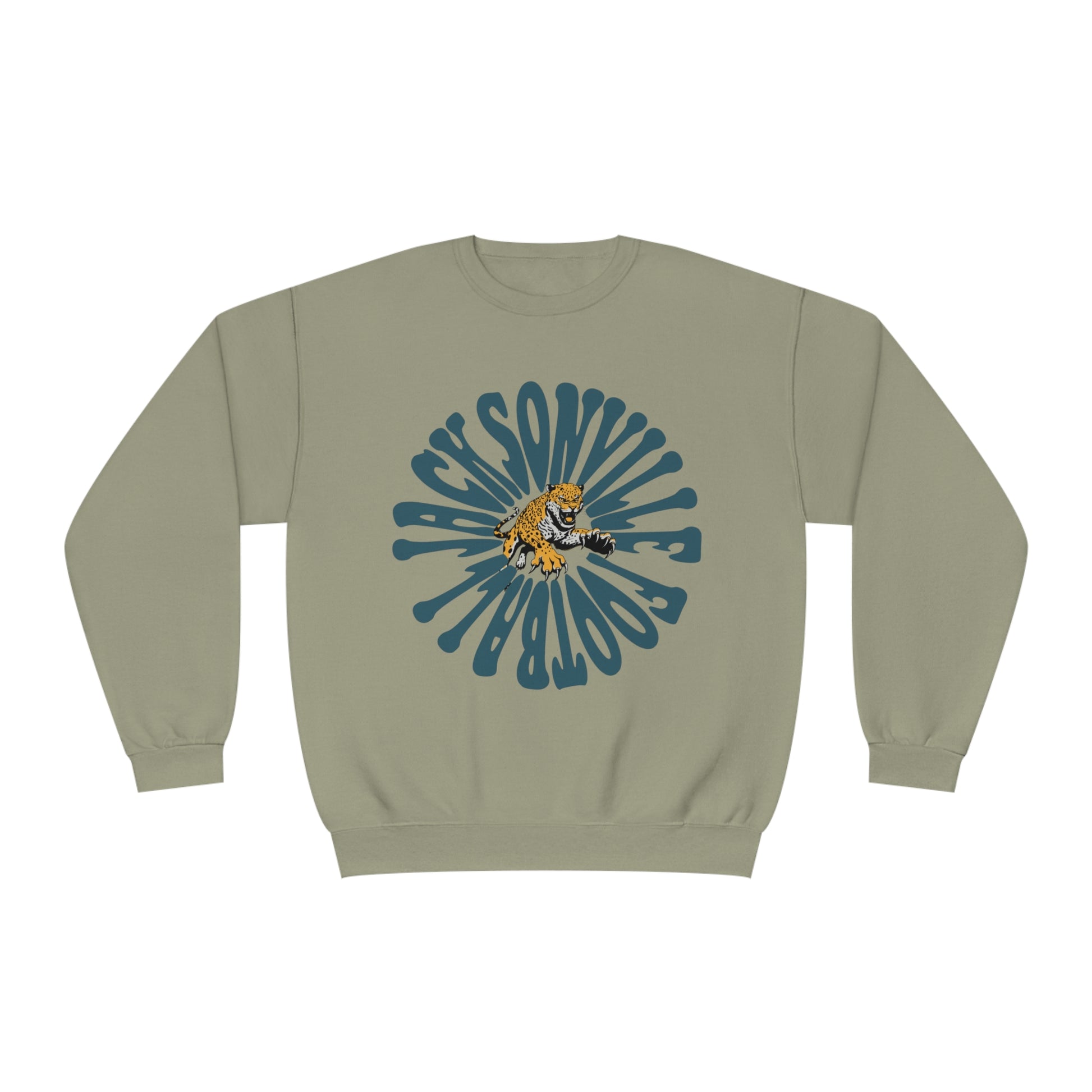 Jacksonville Jaguars Crewneck Sweatshirt - Vintage NFL Football Hippy Retro Oversized Men's & Women's - Design 2