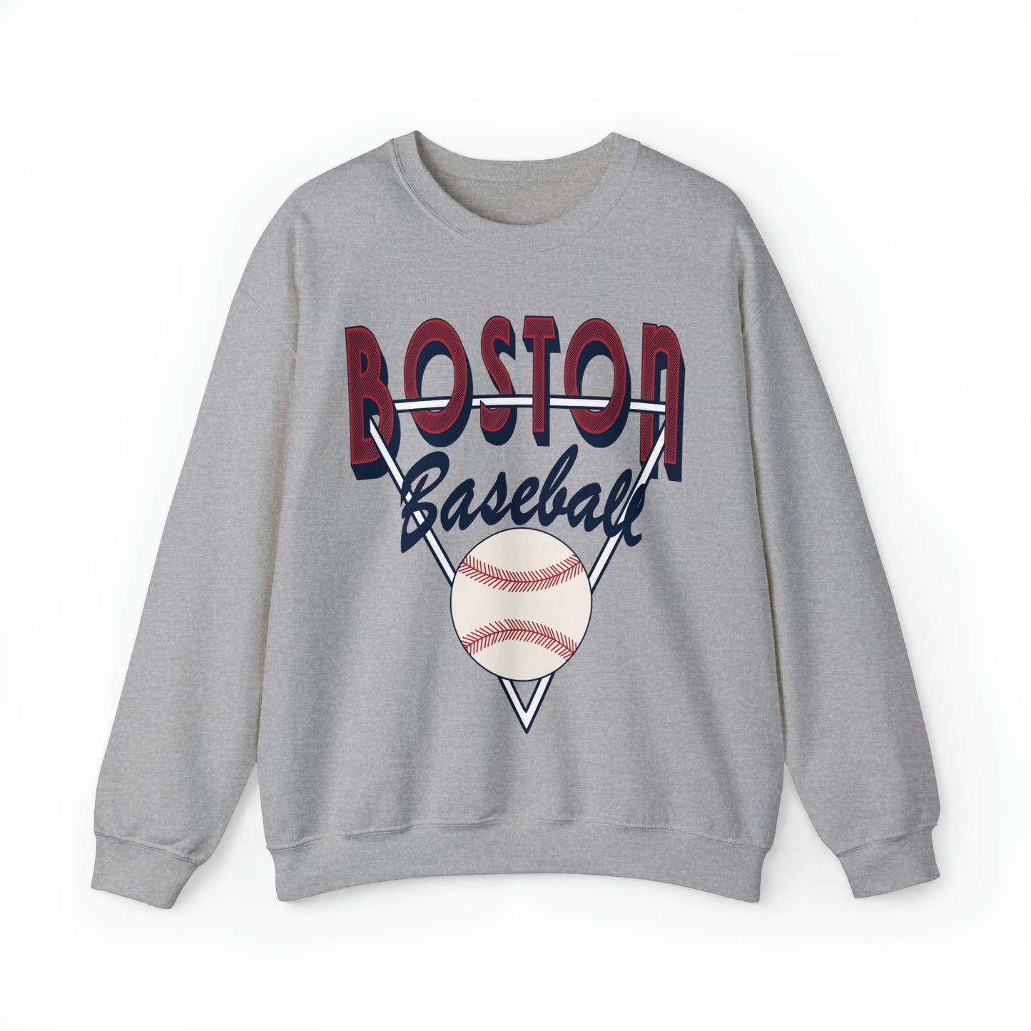 Retro Boston Baseball Sweatshirt - Vintage Style MLB Crewneck - Men's & Women's Baseball Apparel