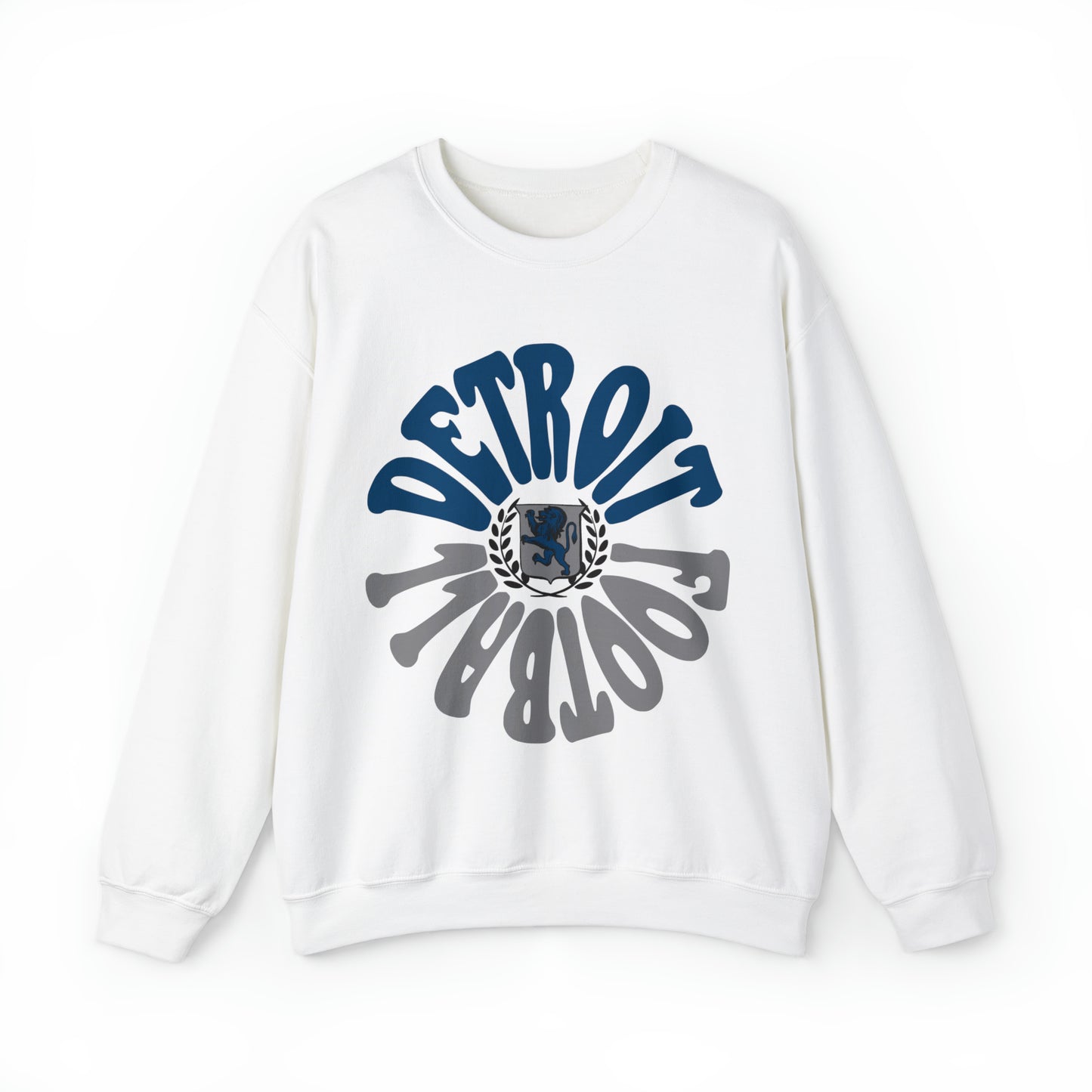Hippy Style Detroit Lions Football Crewneck Sweatshirt - Men's & Women's Unisex Apparel - Design 2