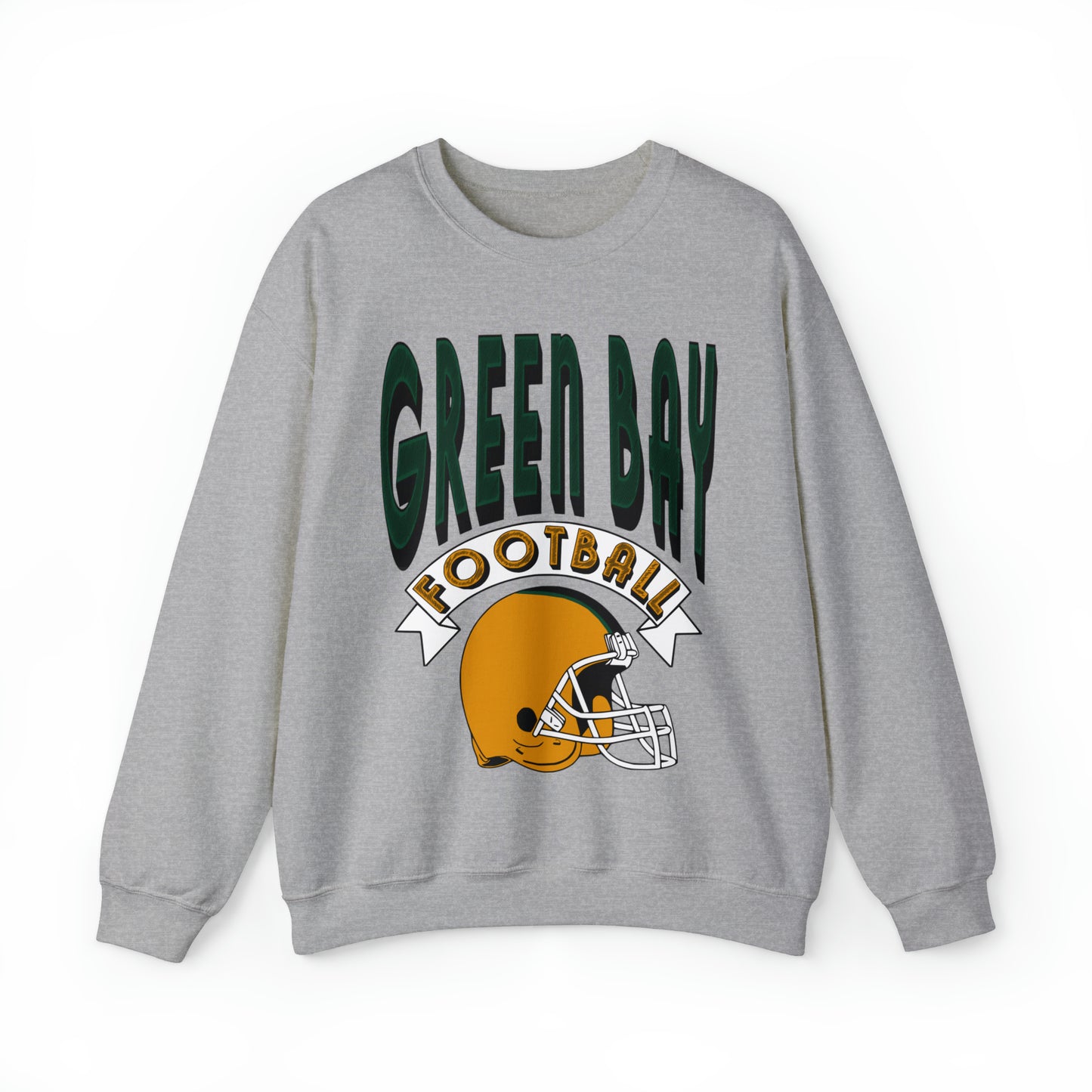 90's Green Bay Packers Sweatshirt - Vintage Style Crewneck - Wisconsin Cheese Head - Throwback Logo  - Design 3