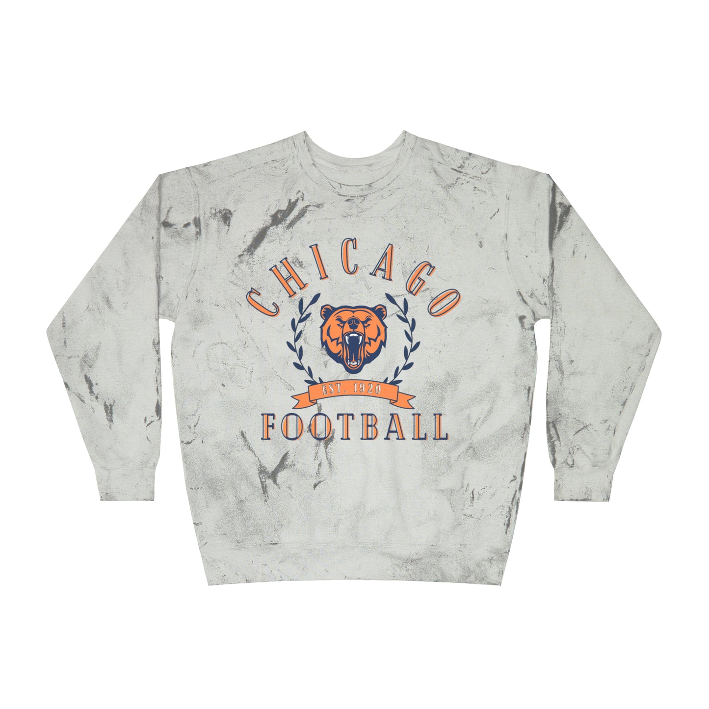 Chicago Bears Crewneck Sweatshirt Tie Dye Comfort Colors - Vintage Football Apparel - Design 3