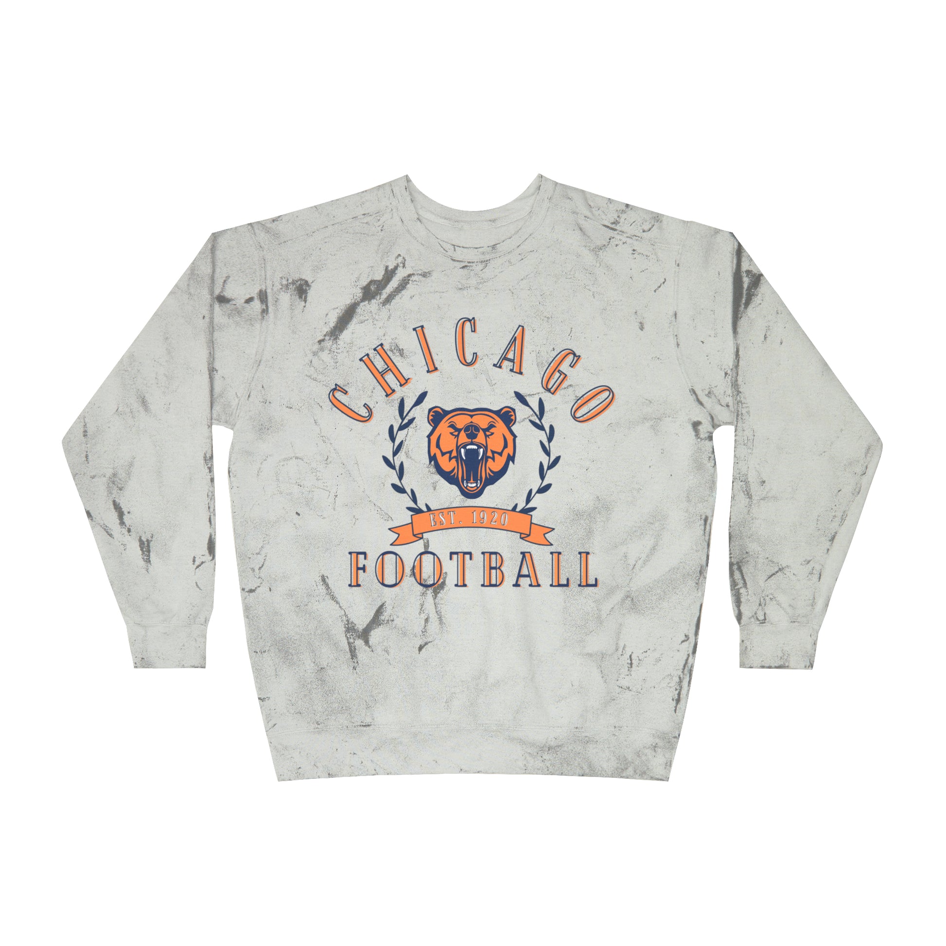 Chicago Bears Crewneck Sweatshirt Tie Dye Comfort Colors - Vintage Football Apparel - Design 3