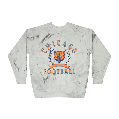 Chicago Bears Crewneck Sweatshirt Tie Dye Comfort Colors - Vintage Football Apparel - Design 3