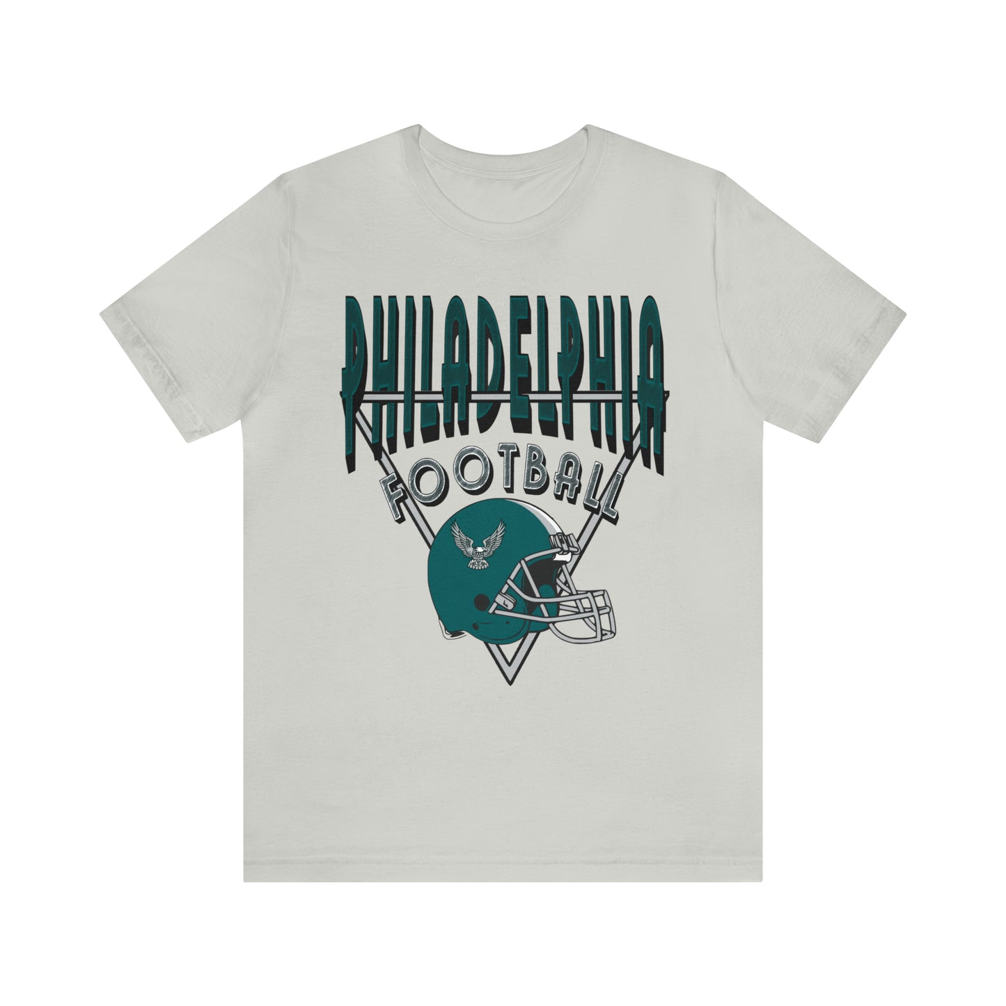 Teal Vintage Philadelphia Eagles Tee - 90's Short Sleeve T-Shirt - NFL Football Men's & Women's Apparel - Design 3