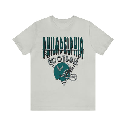 Teal Vintage Philadelphia Eagles Tee - 90's Short Sleeve T-Shirt - NFL Football Men's & Women's Apparel - Design 3