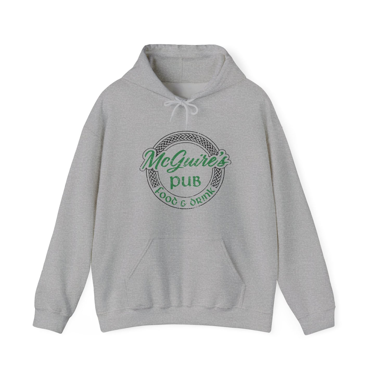 Men's Unisex Faded Logo Pub Hoodie — Vintage Irish Pub Logo Sweatshirt