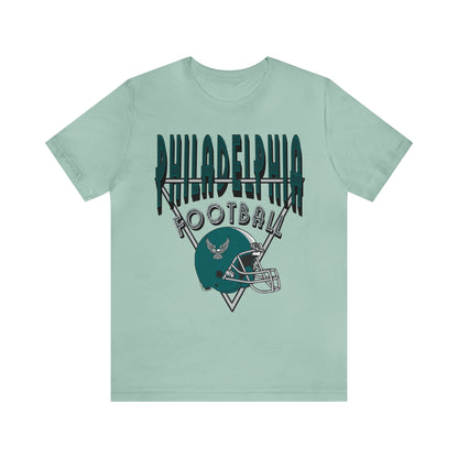 Teal Vintage Philadelphia Eagles Tee - 90's Short Sleeve T-Shirt - NFL Football Men's & Women's Apparel - Design 3