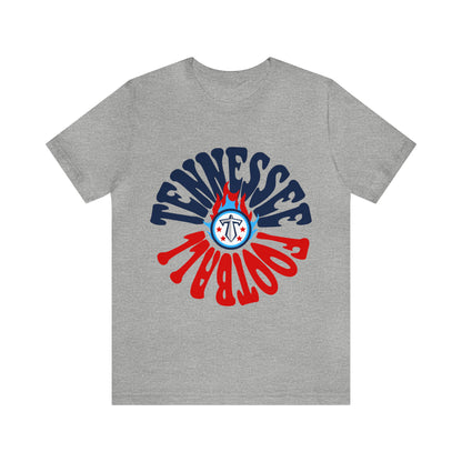 Hippy Retro Tennessee Titans Tee - Vintage Style Football Short Sleeve T-Shirt- Men's & Women's Football Apparel - Design 2