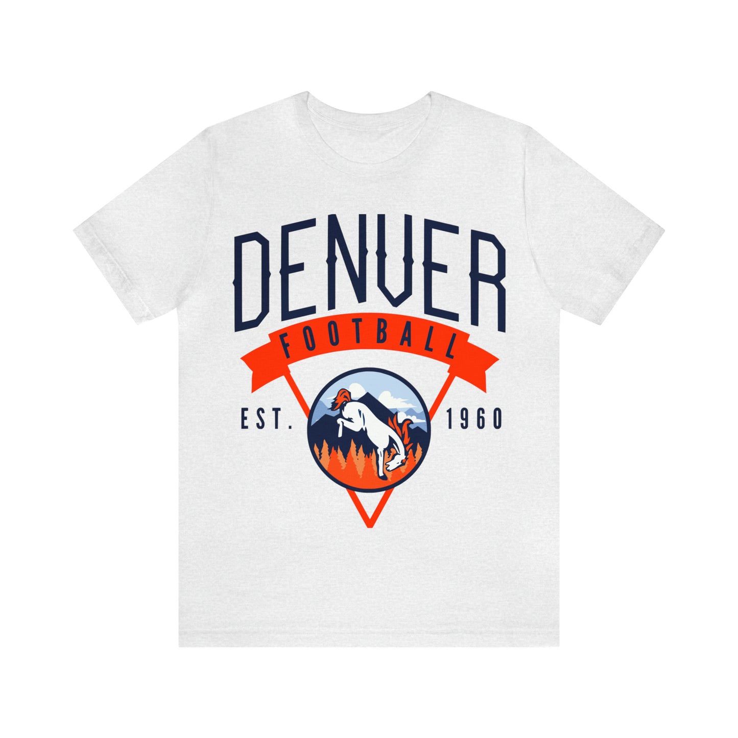 Vintage Denver Broncos Crewneck Tee - Hippy Colorado Football Apparel - Men's & Women's Unisex Sizing - Design 1