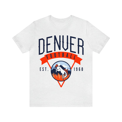 Vintage Denver Broncos Crewneck Tee - Hippy Colorado Football Apparel - Men's & Women's Unisex Sizing - Design 1