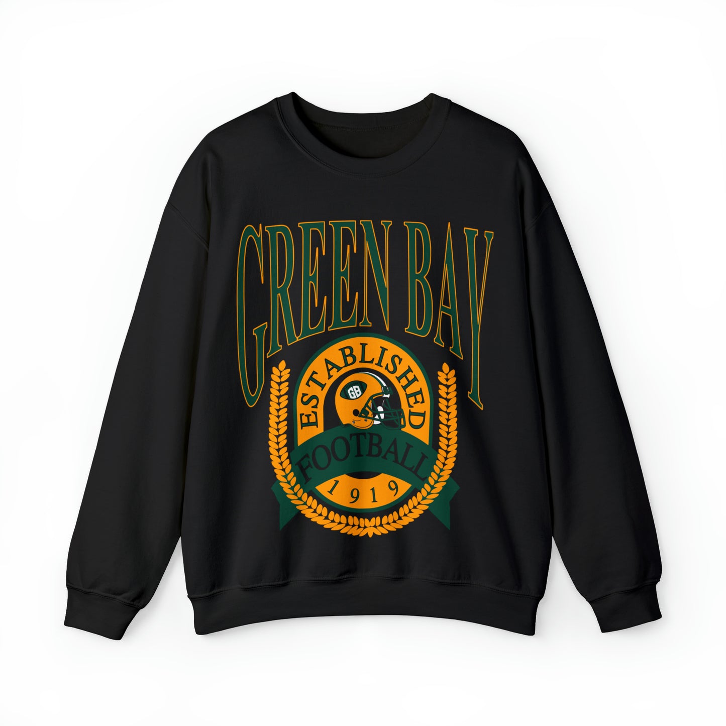 Throwback Green Bay Packers Football Sweatshirt - Vintage Unisex Retro Crewneck - Men's Women's Design 1