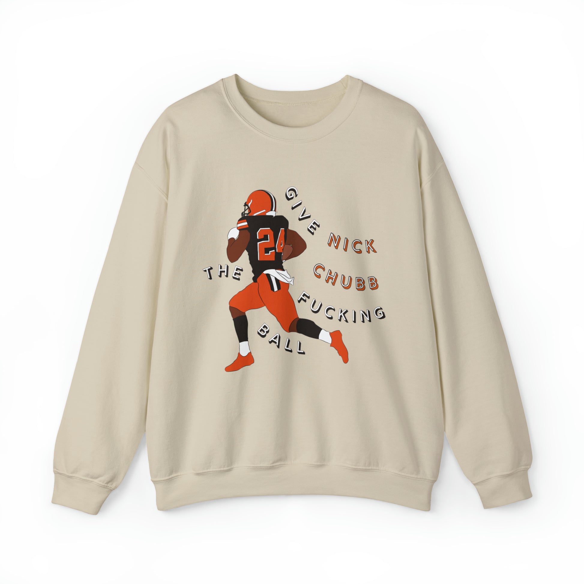 Nick Chubb Sweatshirt - Cleveland Browns Crewneck Sweatshirt - Vintage Oversized Browns Crewneck - NFL Football Sweatshirt