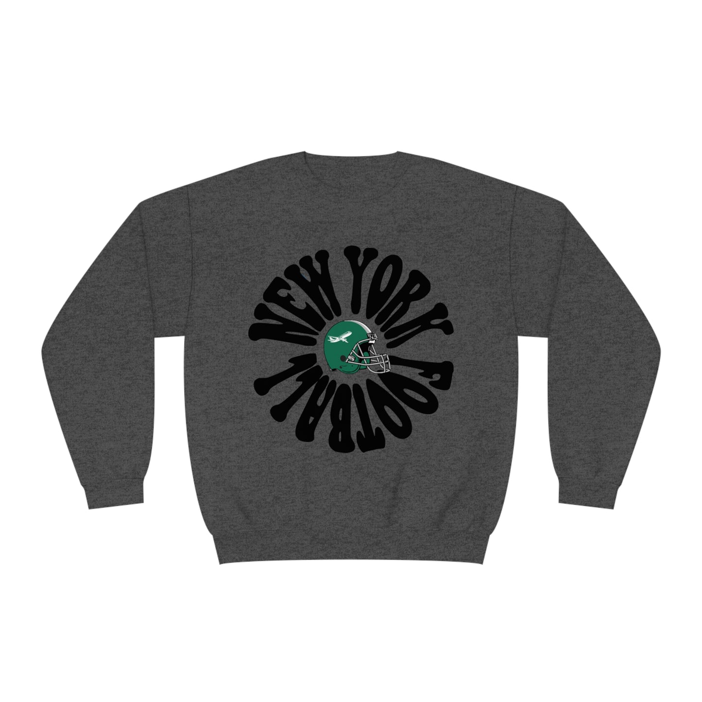 Hippy Retro New York Jets Football Sweatshirt - Vintage Style Football Crewneck - Men's & Women's Football Apparel