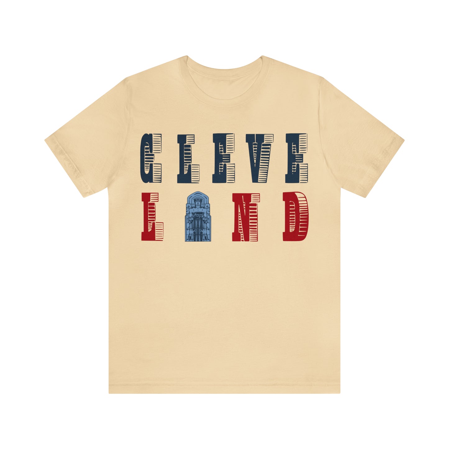 Vintage Cleveland Baseball Letters Tee Retro Short Sleeve Unisex T-Shirt