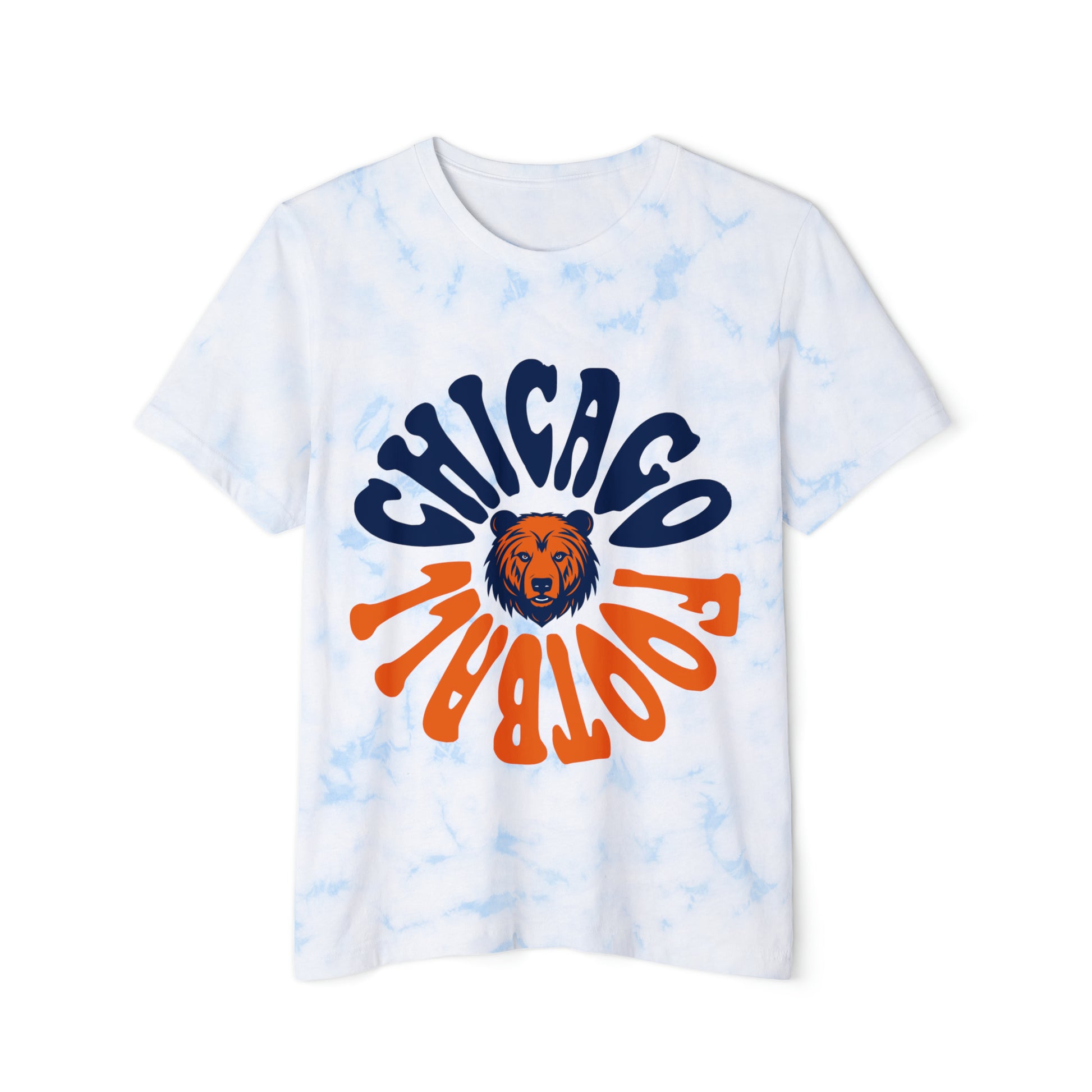 Chicago Bears T-Shirt Tie Dye - Hippy Retro Tee  - Men's & Women's Oversized Tee - Design 2