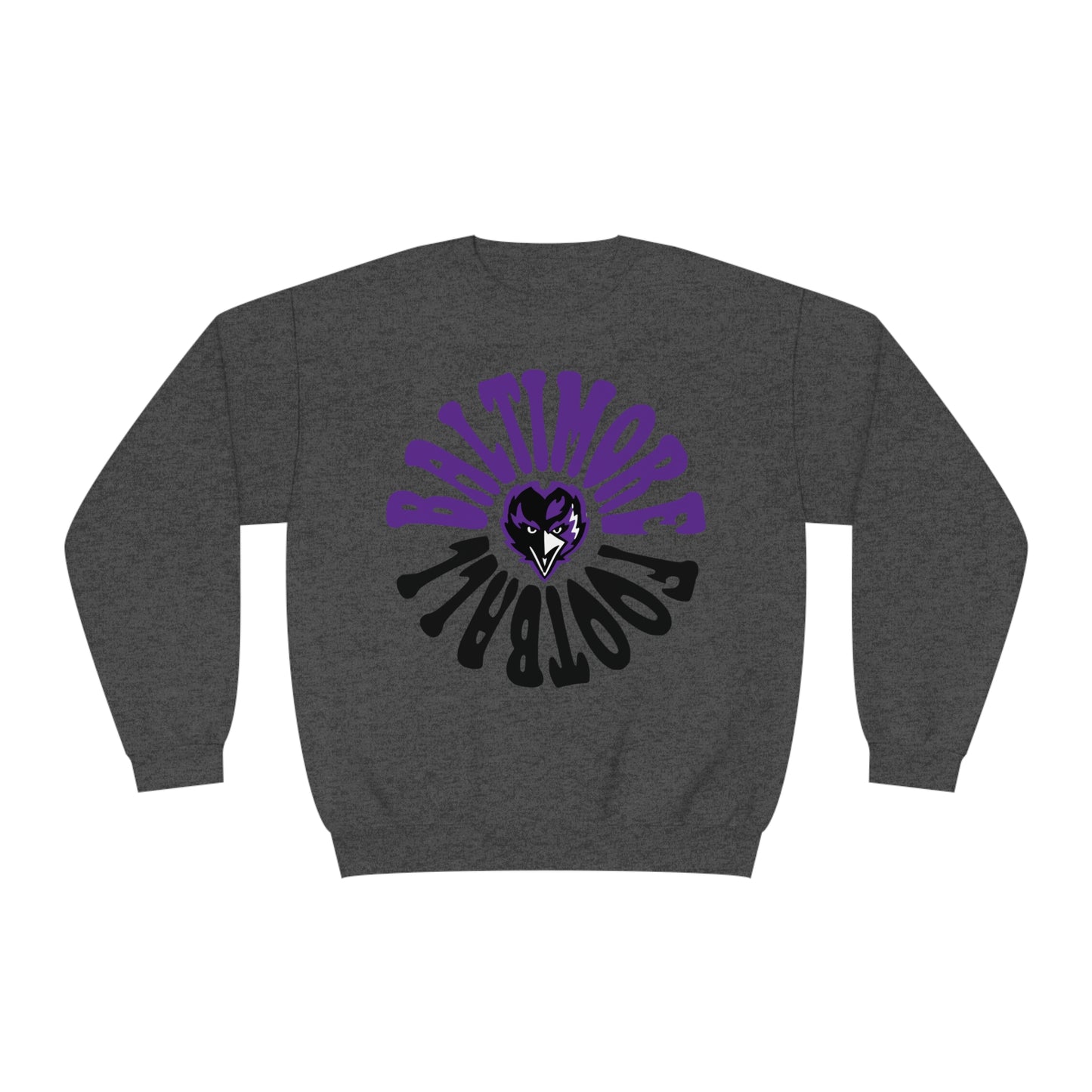 Hippy Baltimore Ravens Crewneck Sweatshirt - Vintage NFL Football Hoodie - Retro Men's & Women's NFL Football Sweatshirt - Design 2