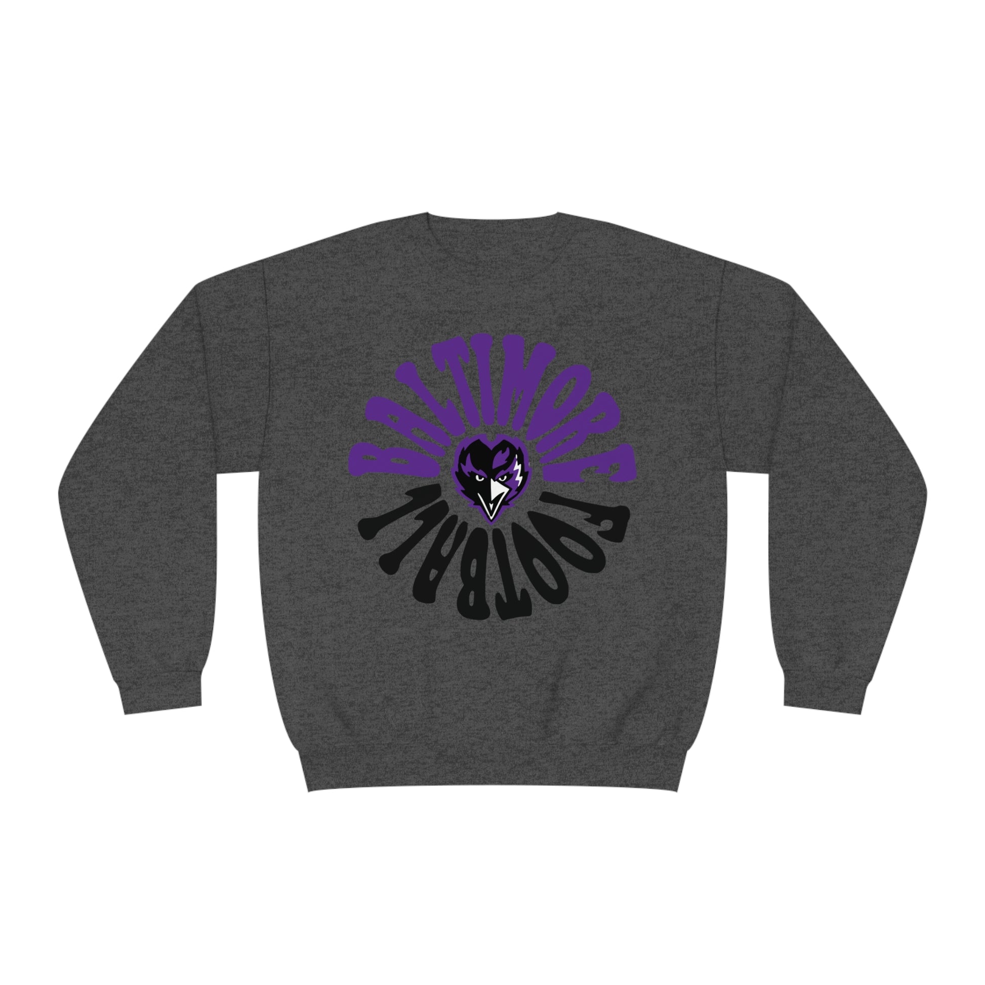 Hippy Baltimore Ravens Crewneck Sweatshirt - Vintage NFL Football Hoodie - Retro Men's & Women's NFL Football Sweatshirt - Design 2