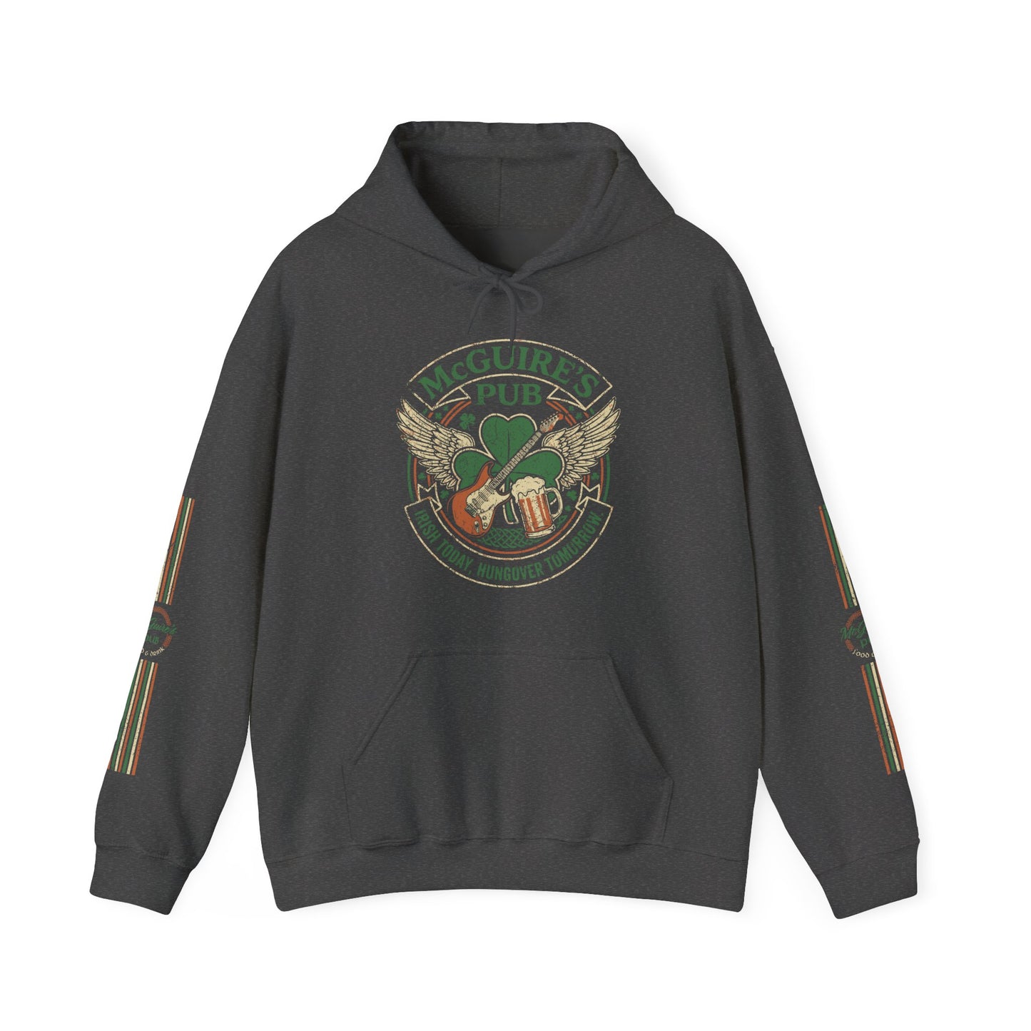Rock N Roll McGuire's Pub Hoodie — Vintage Irish Pub Logo Sweatshirt