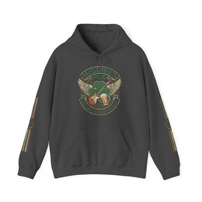 Rock N Roll McGuire's Pub Hoodie — Vintage Irish Pub Logo Sweatshirt